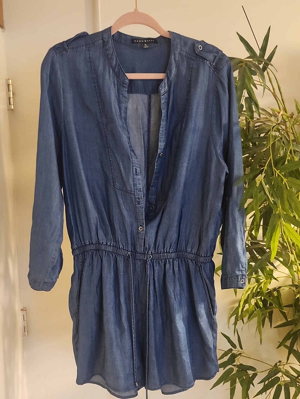 Haute Monde Blue Denim Romper Jumpsuit